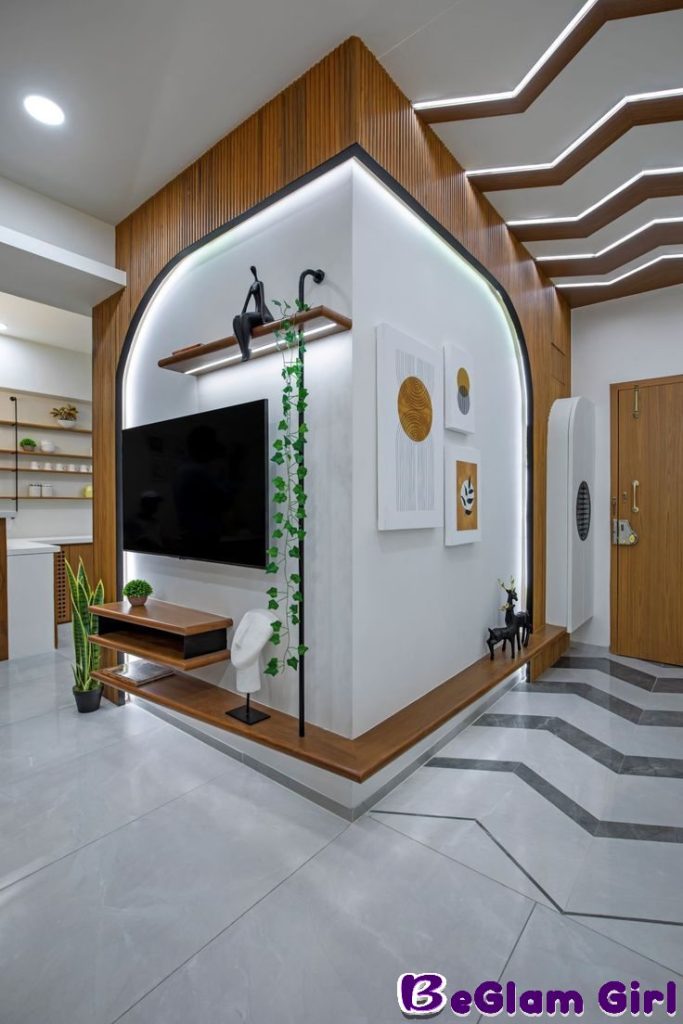 Wall Main Hall Modern TV Unit Design