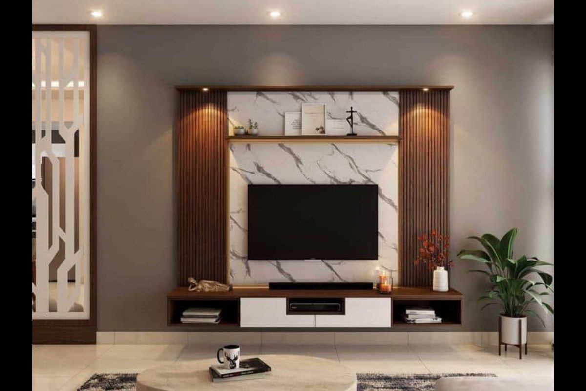 Elevate Your Living Room: Wall Main Hall Modern TV Unit Design