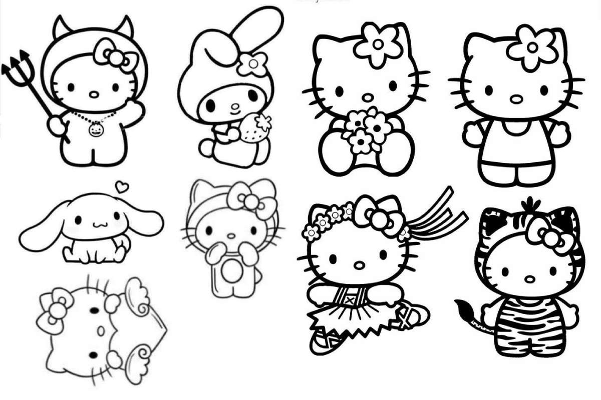 Hello Kitty and Friends Coloring Pages: A Colorful Adventure for All Ages