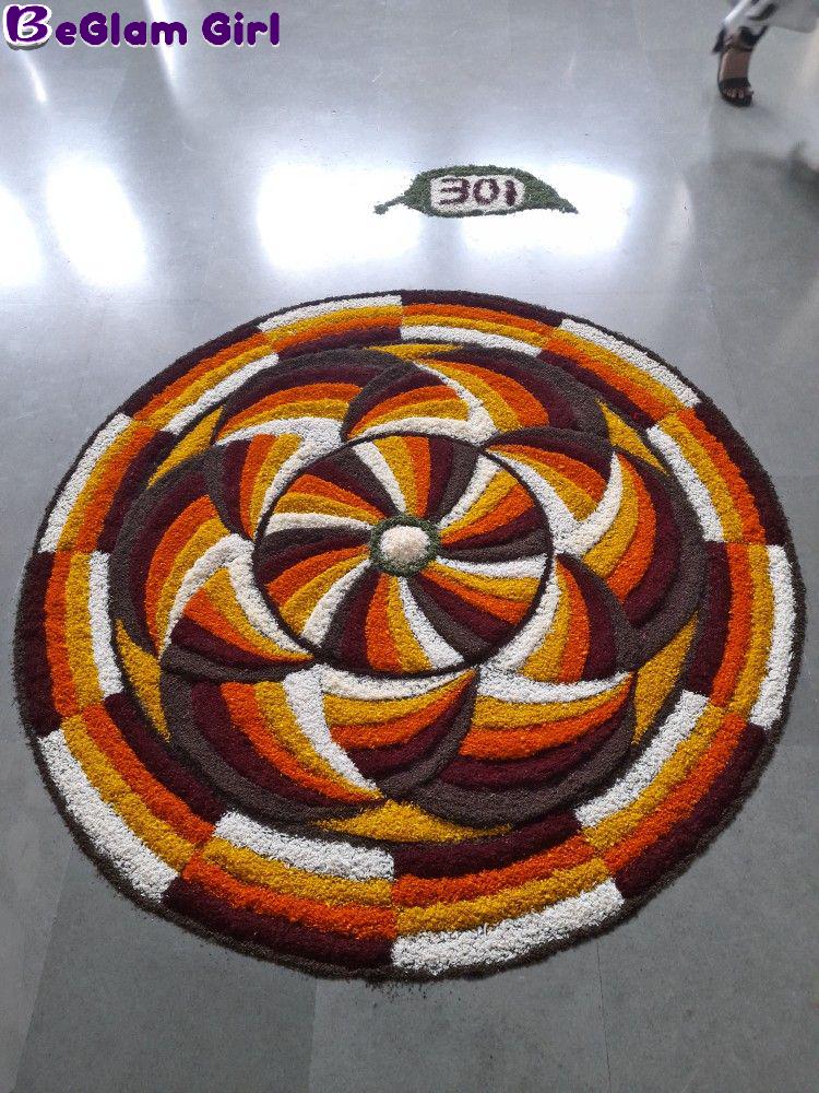 Winning First Prize Pookalam Designs With Theme