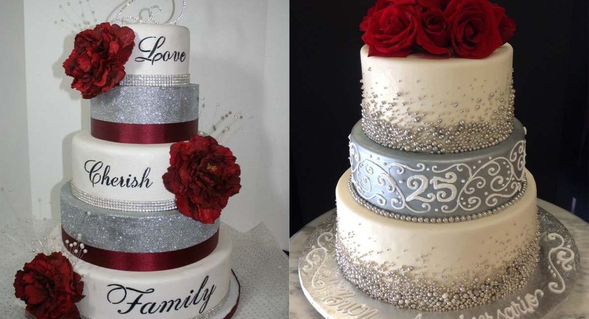 Celebrating Silver Jubilee 25th Wedding Anniversary Cakes With The Perfect One!