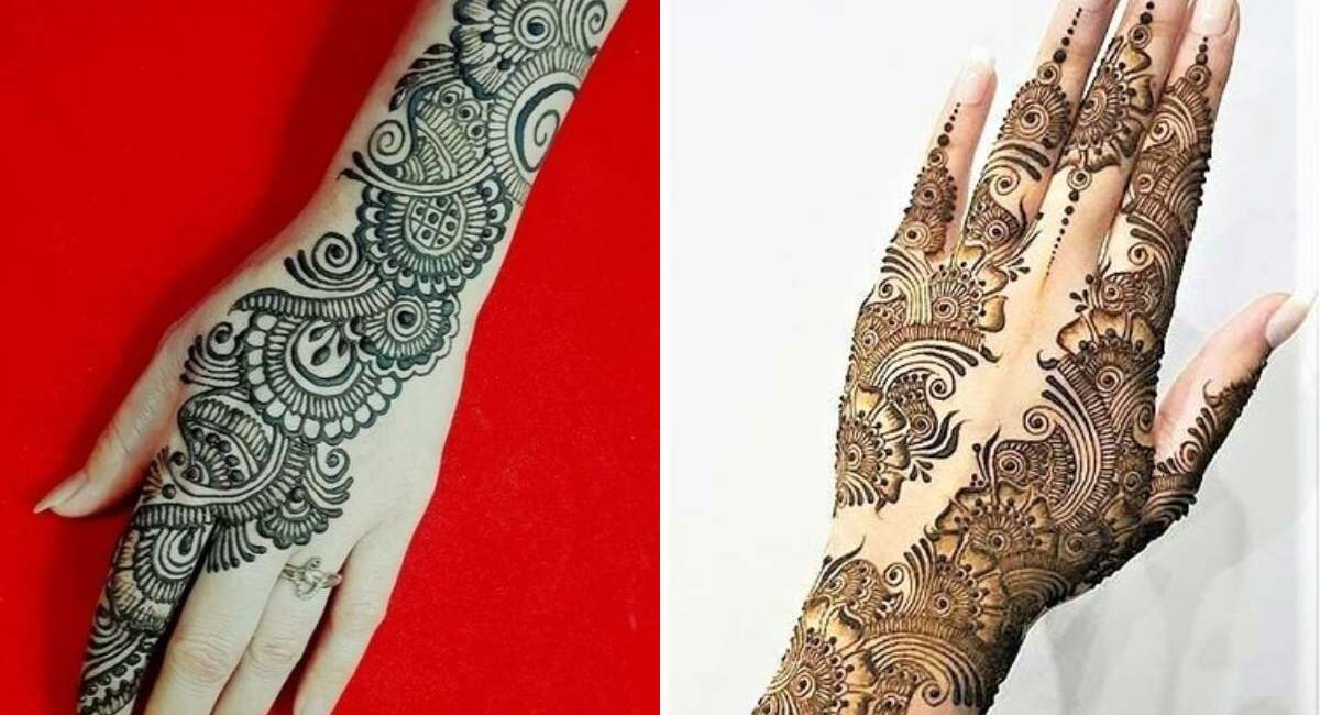 Mehndi Magic: Stunning Mehndi design right hand back side