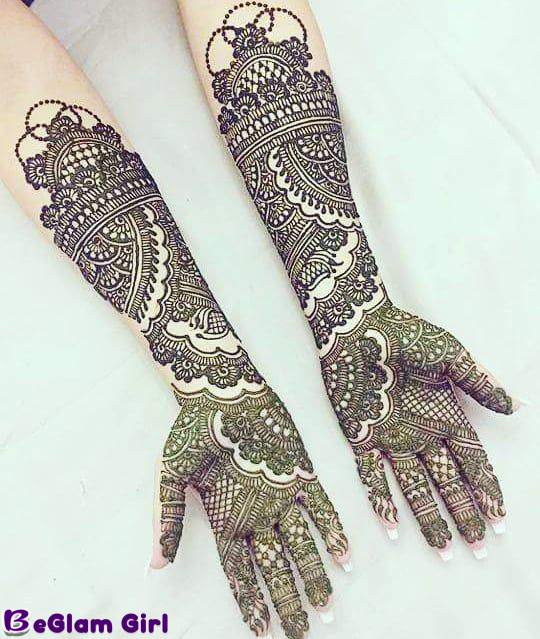 Easy, full hand Indian mehndi designs for beginners